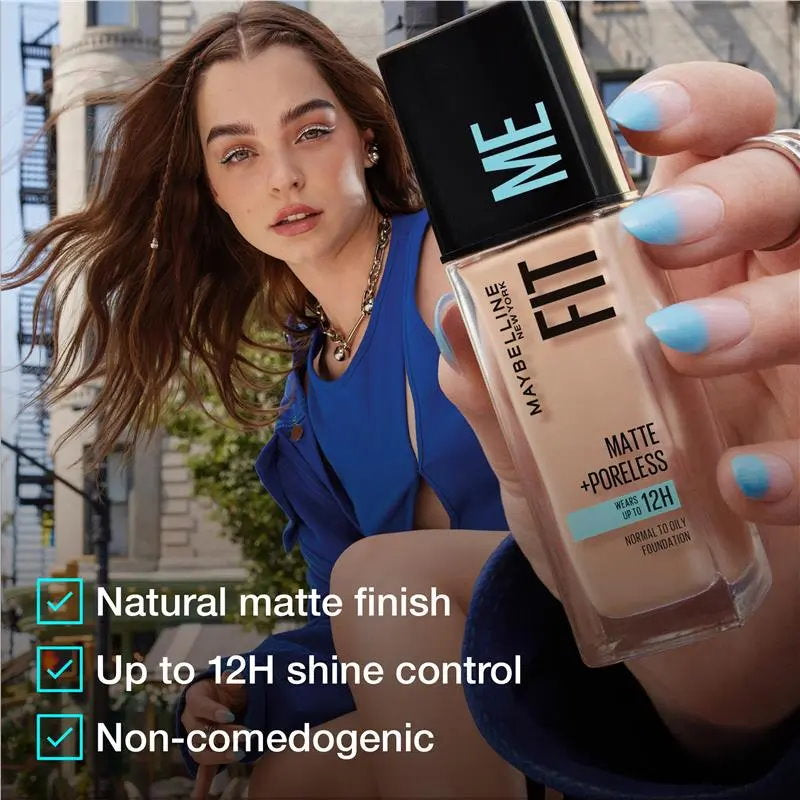 6x Maybelline Fit Me Matte & Poreless Mattifying Liquid Foundation 122 Creamy Beige