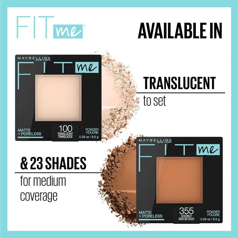 6x Maybelline Fit Me Matte & Poreless Pressed Powder 8.5g 130 Buff Beige