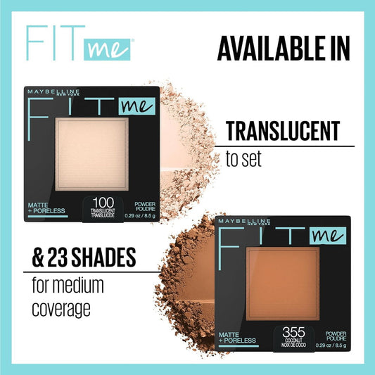 6x Maybelline Fit Me Matte & Poreless Pressed Powder 8.5g 130 Buff Beige