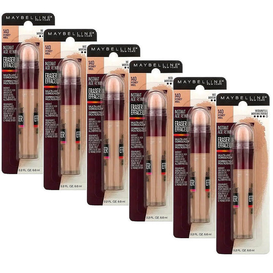 6x Maybelline Instant Age Rewind Eraser Multi-Use Concealer - 140 Honey