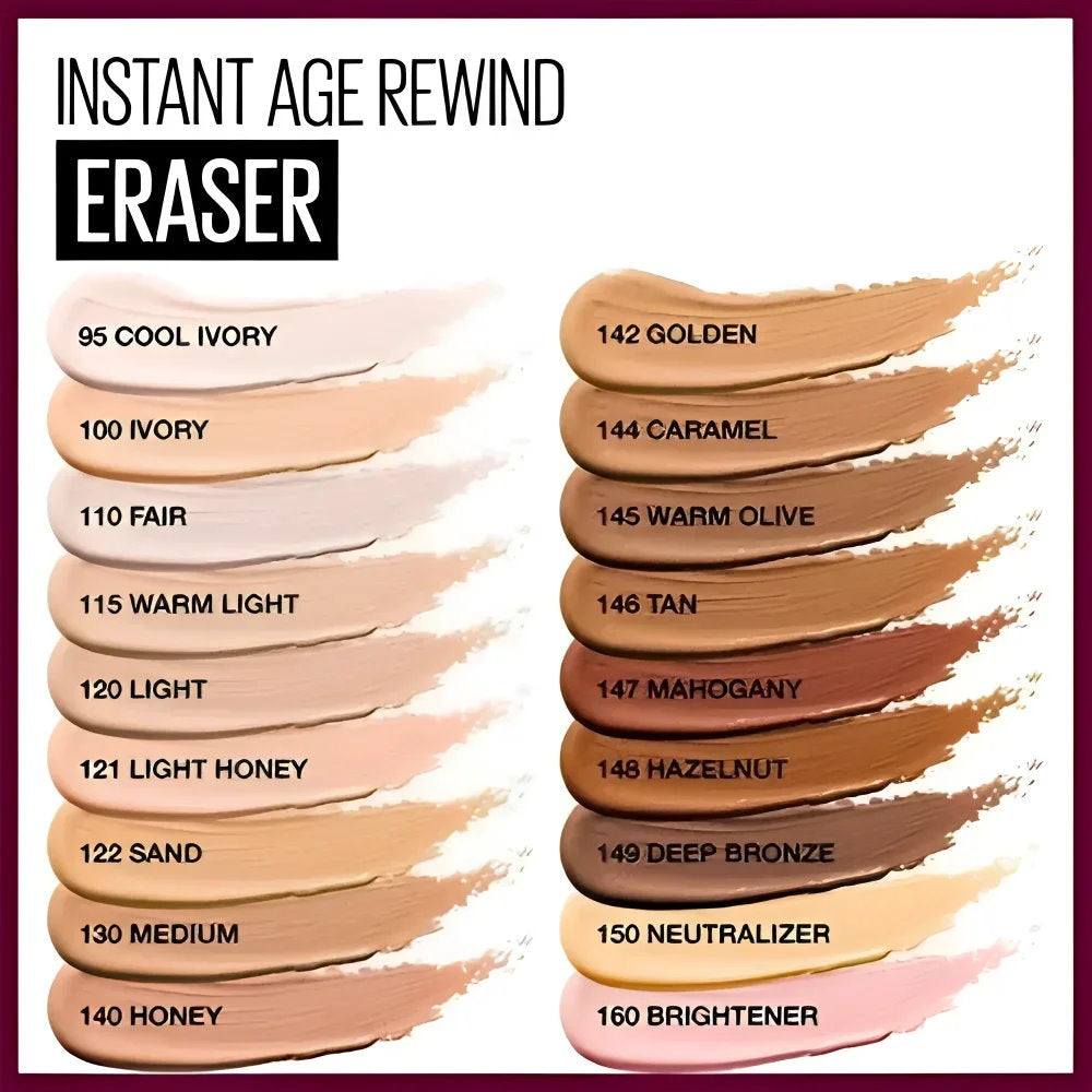 12x Maybelline Instant Age Rewind Eraser Multi-Use Concealer 00 Ivory