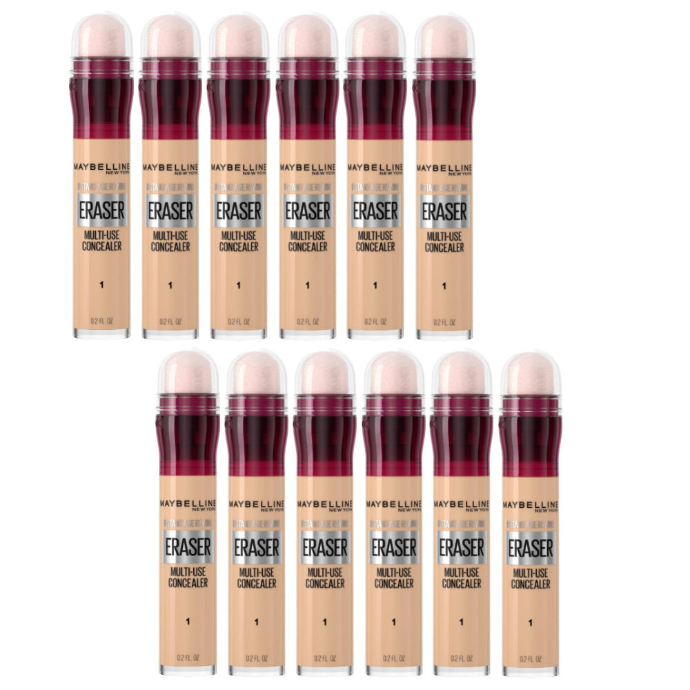 12x Maybelline Instant Age Rewind Eraser Multi-Use Concealer 6ml 120 Light