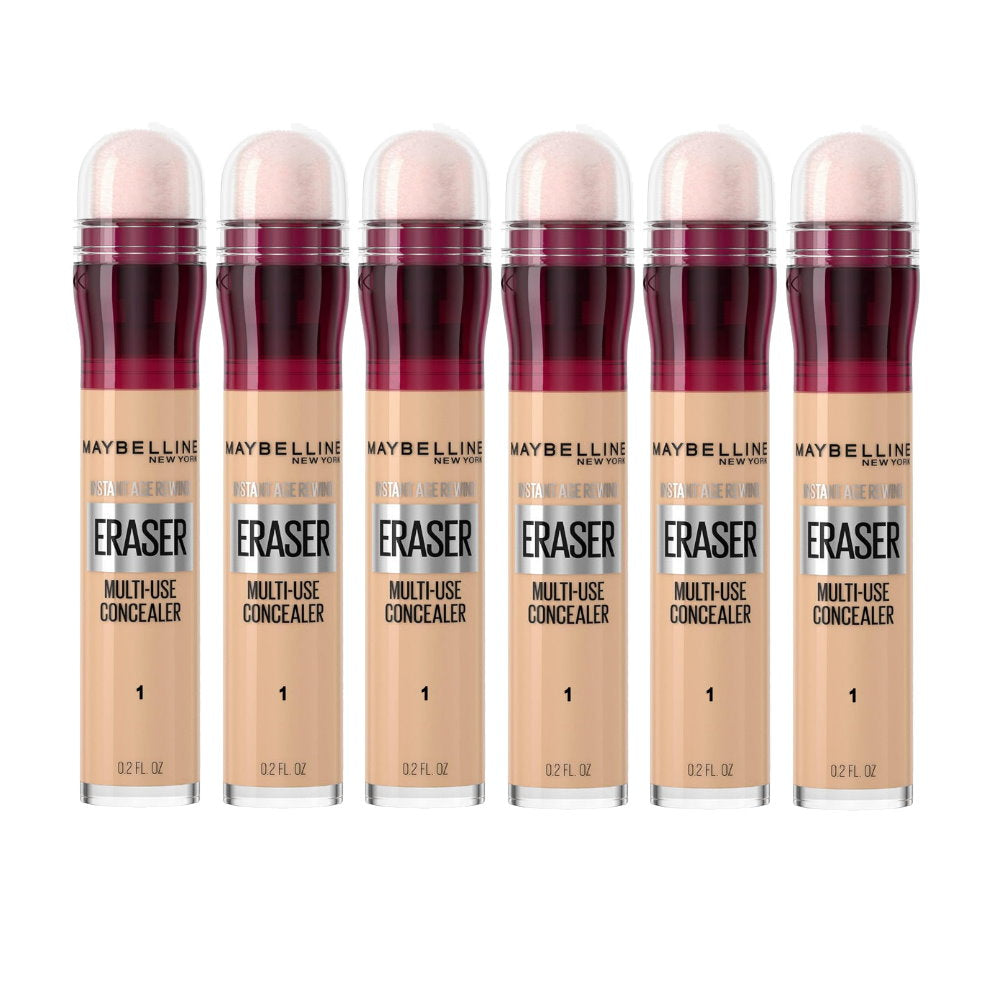 6x Maybelline Instant Anti Age Eraser Multi Use Concealer 6.8ml 01 Light