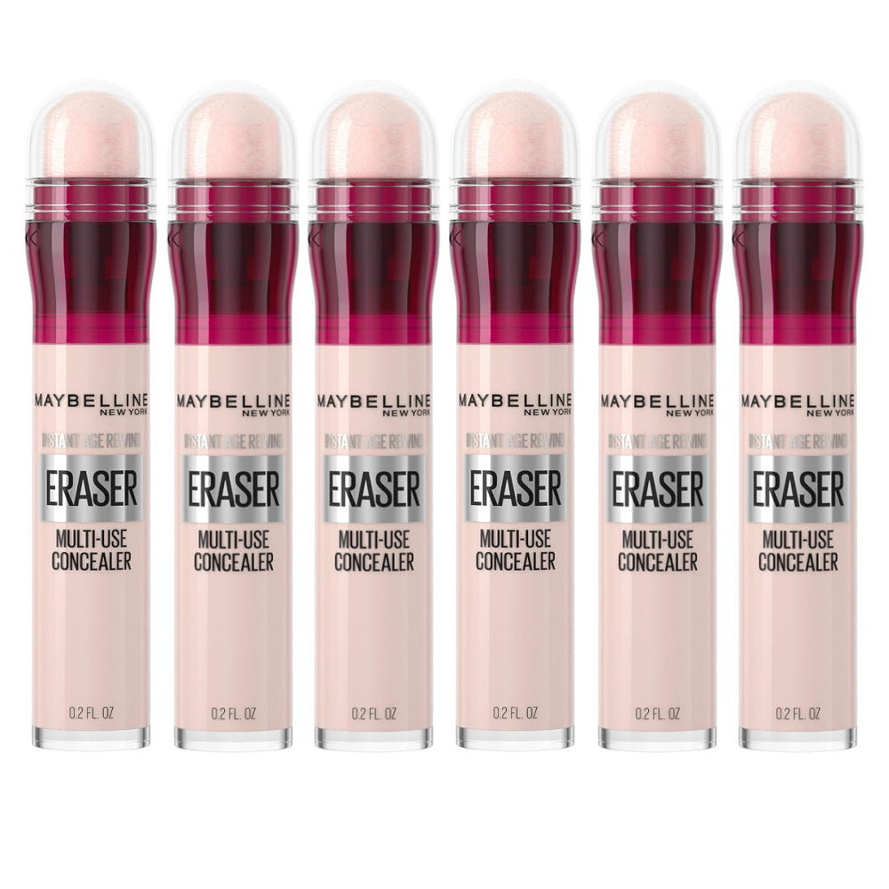 6x Maybelline Instant Age Rewind Eraser Multi-Use Concealer 6ml 120 Light