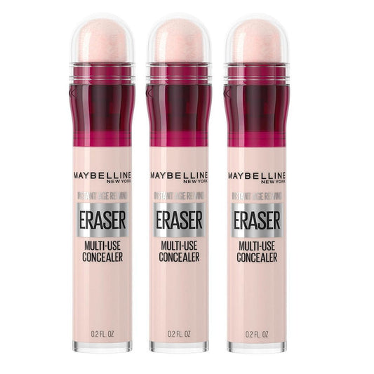 3x Maybelline Instant Age Rewind Eraser Multi-Use Concealer 6ml 120 Light