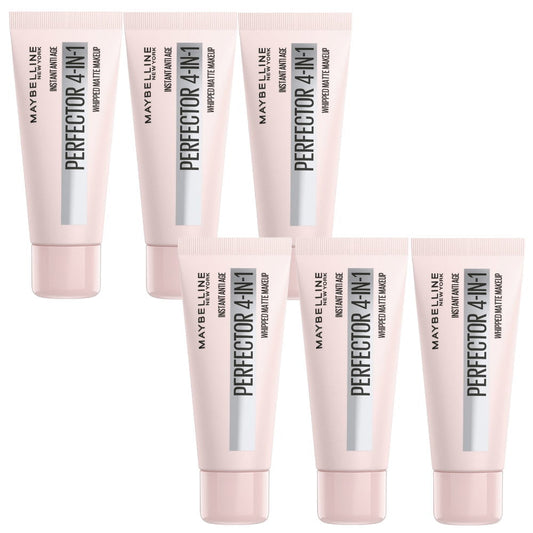 6x Maybelline Instant Age Rewind Instant Perfector 4 In 1 Matte Makeup 30ml Light Medium