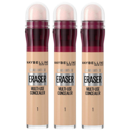 6x Maybelline Instant Anti Age Eraser Multi Use Concealer 6.8ml 01 Light