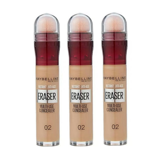 3x Maybelline Instant Anti Age Eraser Multi Use Concealer - 02 Nude