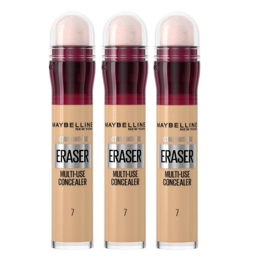 3x Maybelline Instant Anti Age Eraser Multi Use Concealer 6.8ml 07 Sand