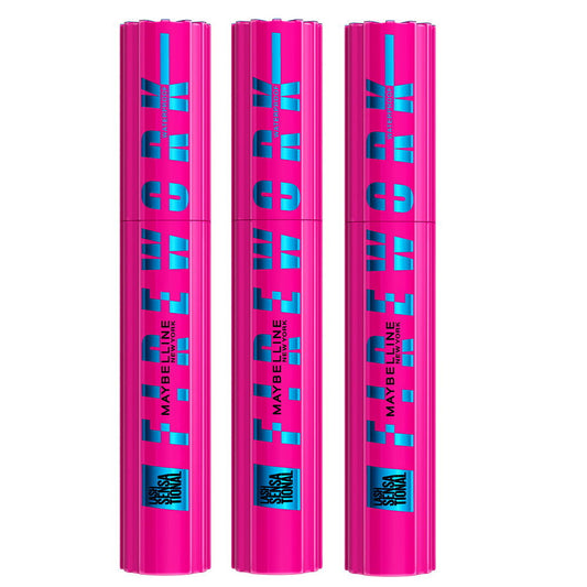 3x Maybelline Lash Sensational Firework Waterproof Mascara 8.75ml Black