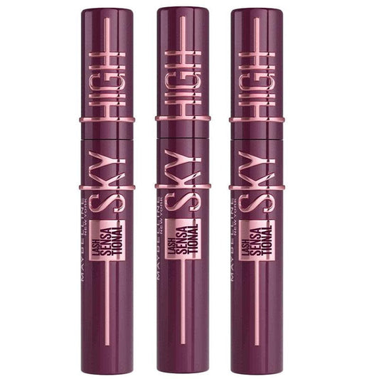 3x Maybelline Lash Sensational Sky High Mascara - 793 Burgundy Haze