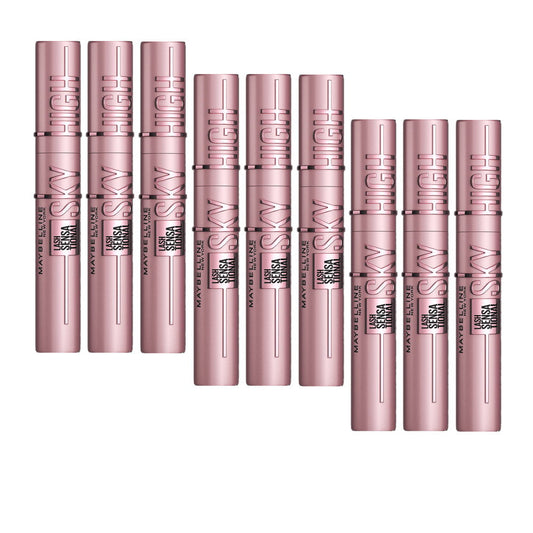 9x Maybelline Lash Sensational Sky High Washable Mascara 7.2ml 01 Very Black