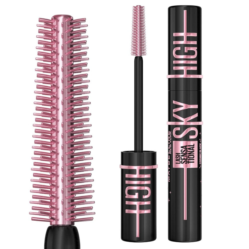 2pk Maybelline Lash Sensational Sky High Mascara Very Black and Cosmic Black