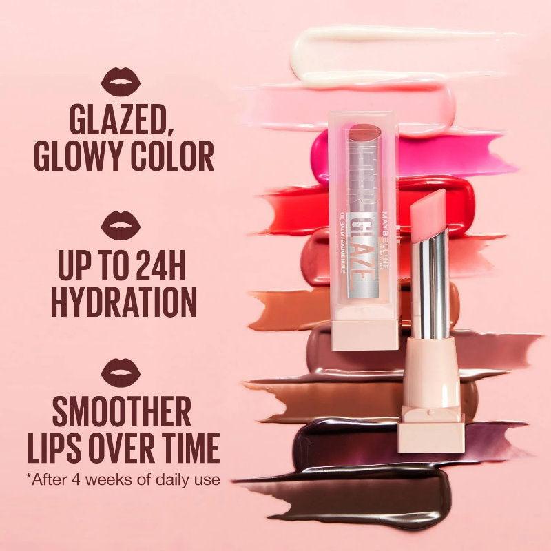6x Maybelline Lifter Glaze Lip Balm 002 Pink Drip