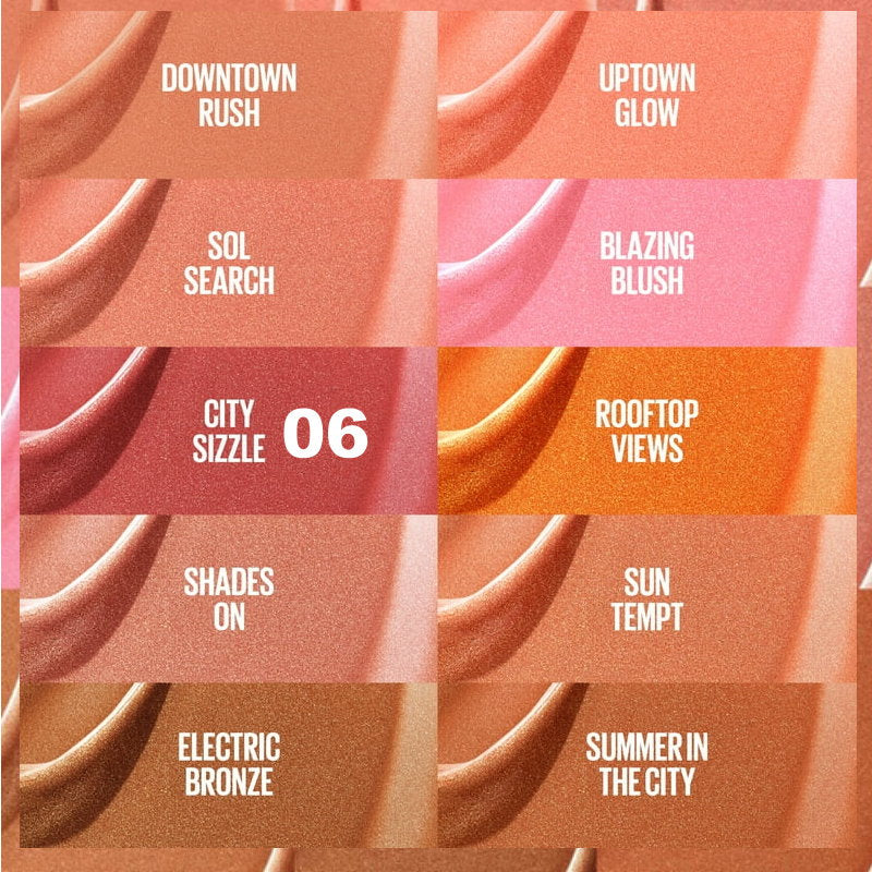 3x Maybelline Sunkisser Blush 4.7ml 06 City Sizzle