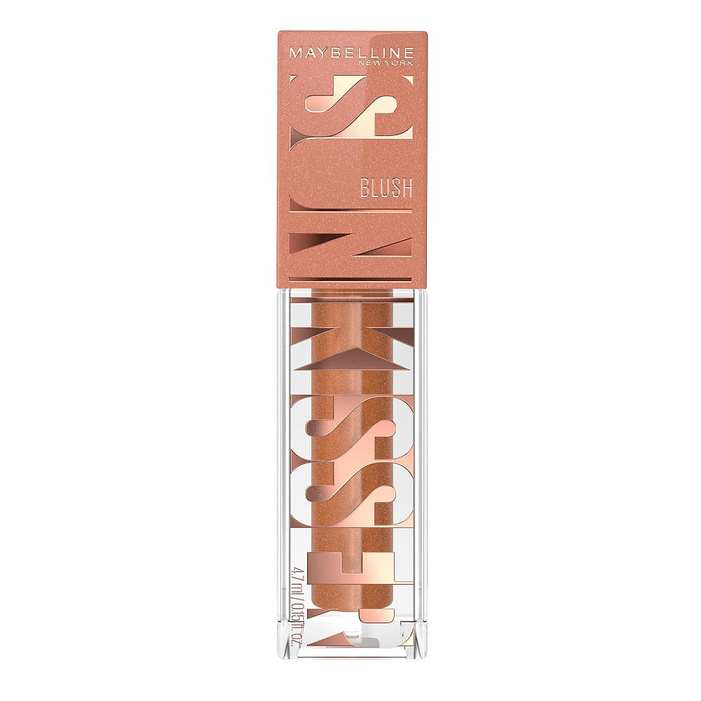 Maybelline blush with packaging on a white background