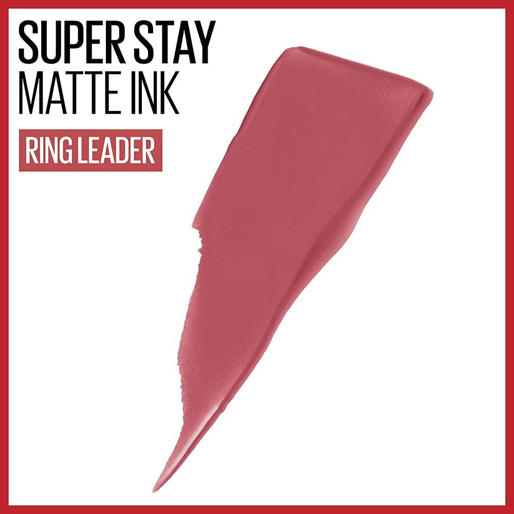 2x Maybelline SuperStay Matte Ink Liquid Lipstick 5ml 175 Ringleader Pink