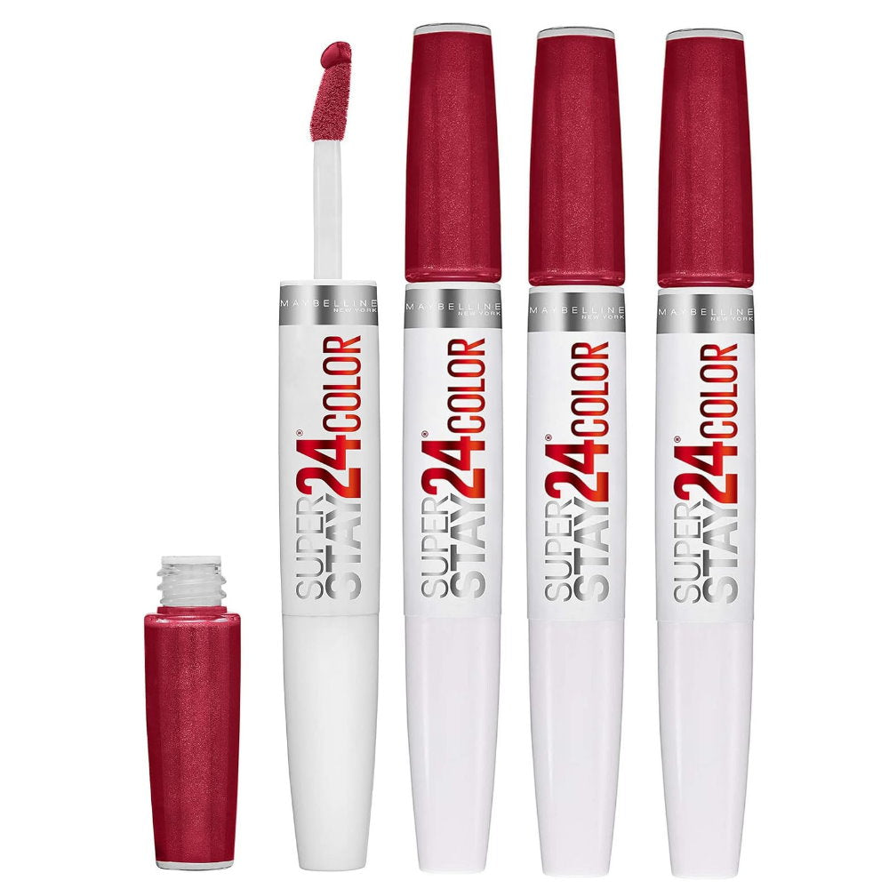 4x Maybelline Superstay 24 Hour 2 Step Lipstick 015 All Day Cherry