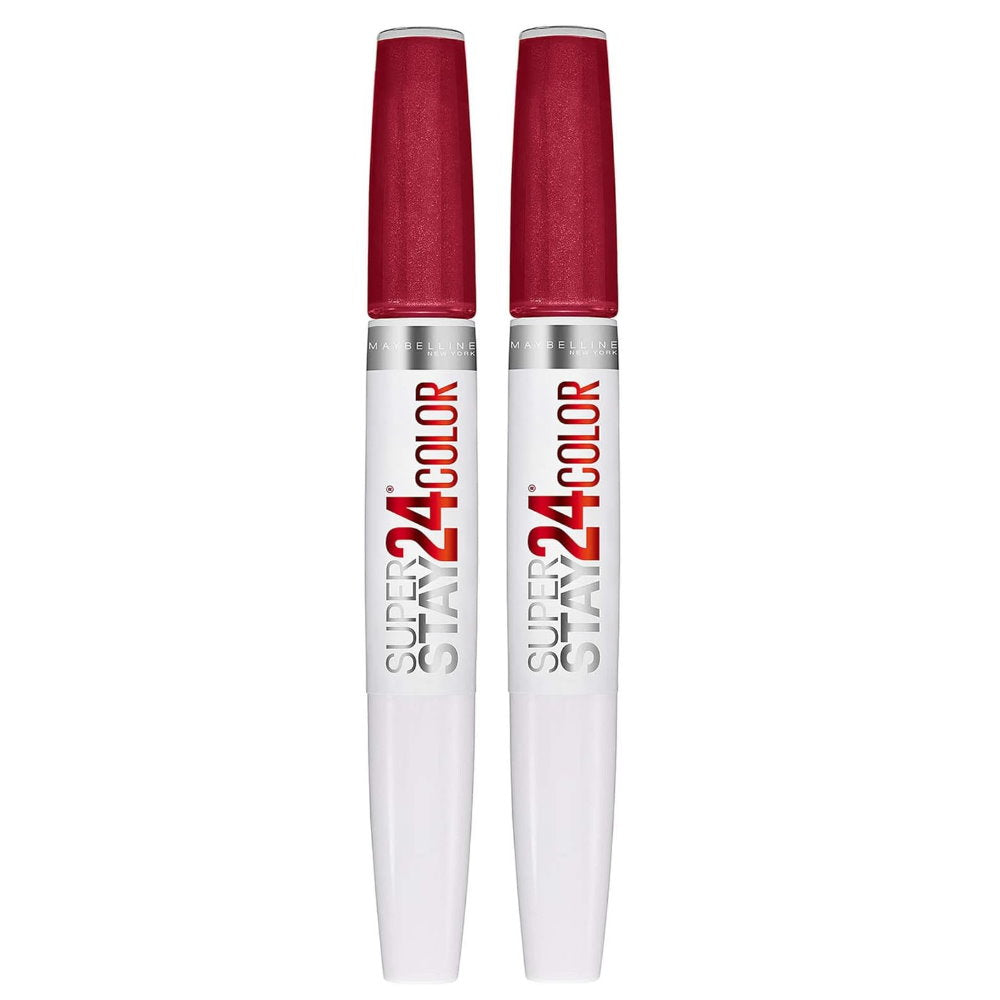 2x Maybelline Superstay 24 Hour 2 Step Lipstick 015 All Day Cherry