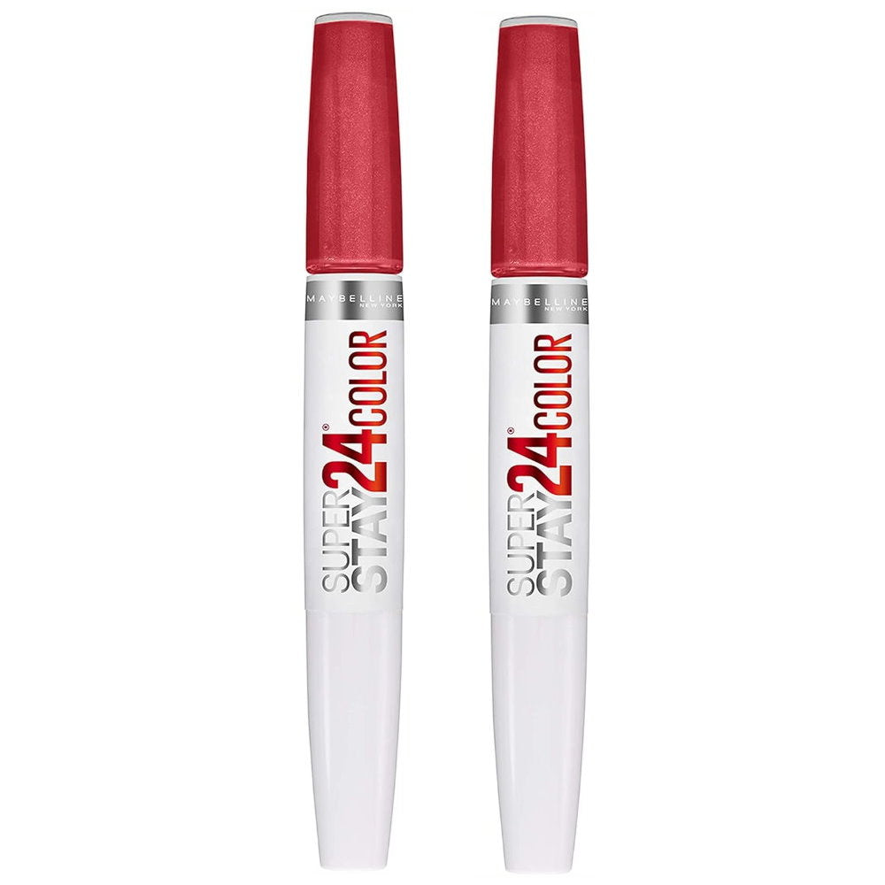 2x Maybelline Superstay 24 Hour Colour 2 Step Lipstick 020 Continuous Coral