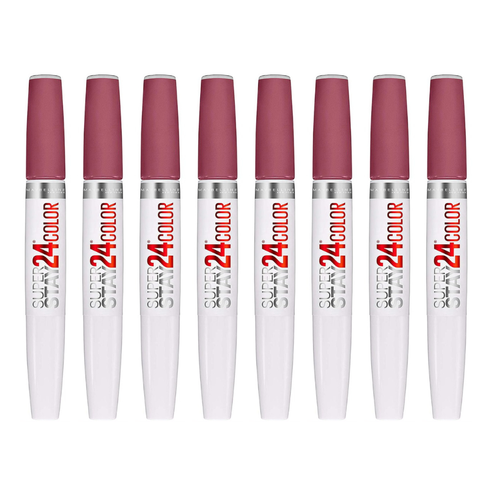 8x Maybelline Superstay 24 Hour Colour 2 Step Lipstick 300 Frosted Mauve