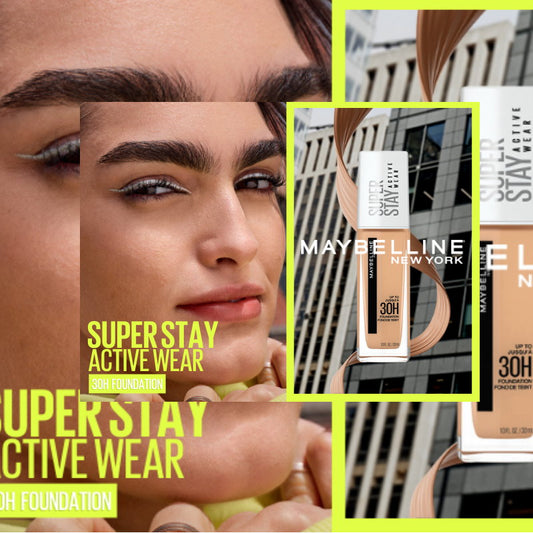 3x Maybelline Superstay Active Wear Foundation 32 Golden Dore