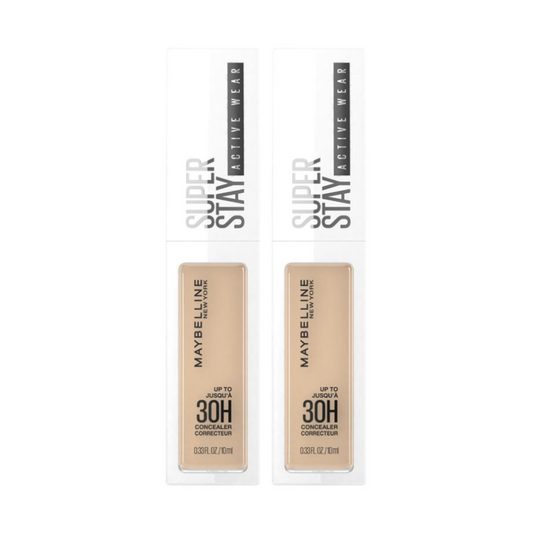 2x Maybelline Superstay Activewear 30 Hour Concealer 10ml 25 Medium