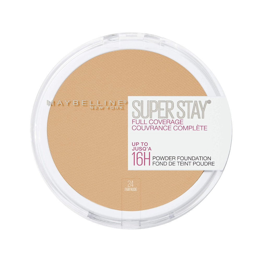 2x Maybelline Superstay Full Coverage Powder Foundation 24 Fair Nude