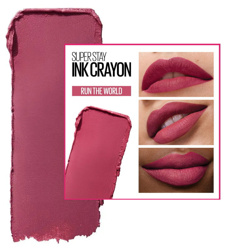 6x Maybelline Superstay Ink Crayon Lipstick 1.2g 80 Run The World