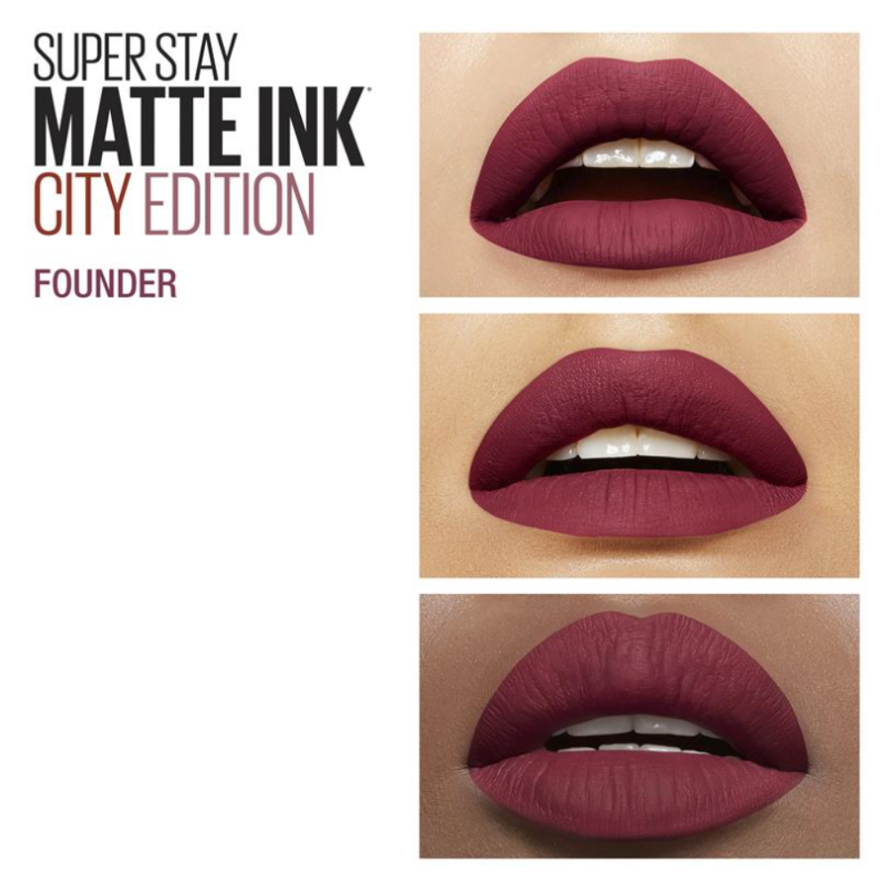 6x Maybelline Superstay Matte Ink City Lip Colour 5ml 115 Founder