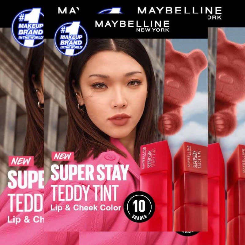 6x Maybelline Superstay Teddy Tint Lipstick 5ml 80 Keep it Cozy