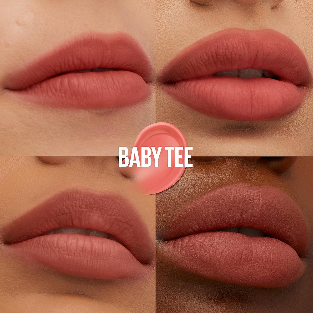 3x Maybelline Superstay Teddy Tint Creamy Matte Lip Tint 5ml 25 Baby Tee