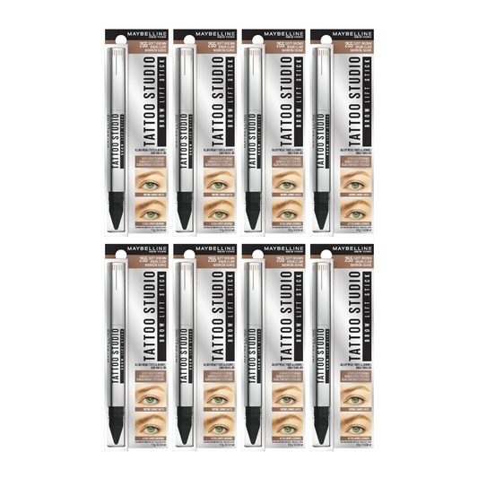 8x Maybelline Tattoo Brow Lift Stick Eyebrow Pen 255 Soft Brown (carded)