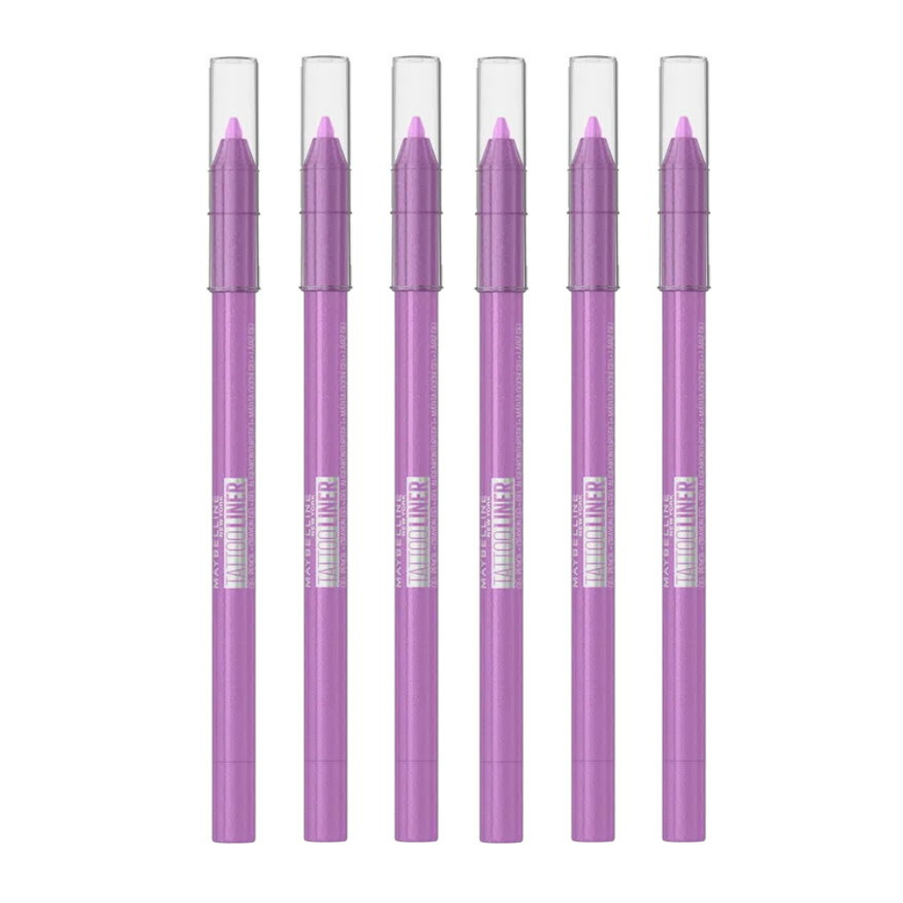 6x Maybelline Tattoo Gel Pencil Eyeliner 1.3g 812 Lavender Lights