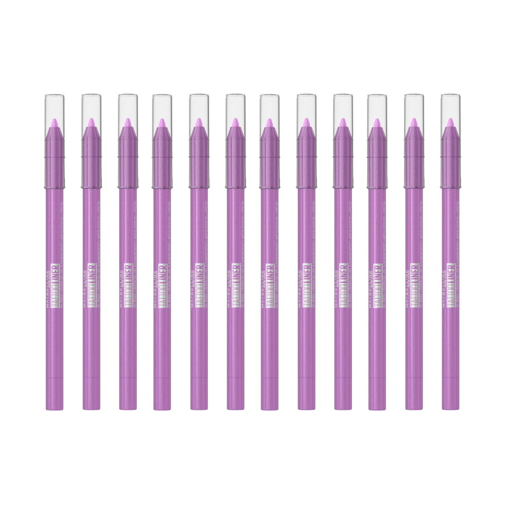 12x Maybelline Tattoo Gel Pencil Eyeliner 1.3g 812 Lavender Lights