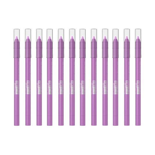 12x Maybelline Tattoo Gel Pencil Eyeliner 1.3g 812 Lavender Lights