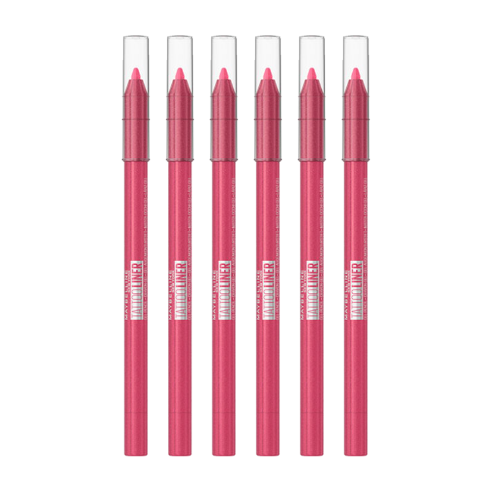 6x Maybelline Tattoo Gel Pencil Eyeliner 1.3g 813 Punchy Pink