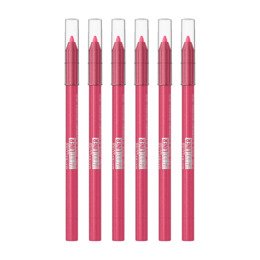 6x Maybelline Tattoo Gel Pencil Eyeliner 1.3g 813 Punchy Pink