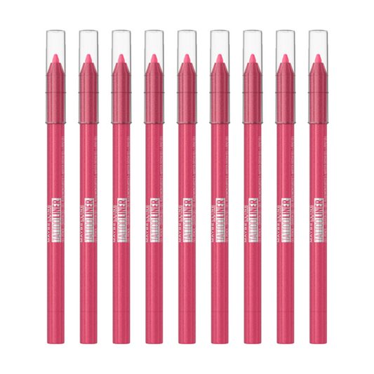 9x Maybelline Tattoo Gel Pencil Eyeliner 1.3g 813 Punchy Pink