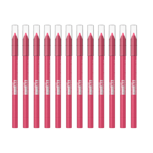 12x Maybelline Tattoo Gel Pencil Eyeliner 1.3g 813 Punchy Pink