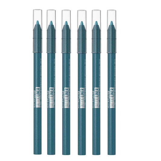 6x Maybelline Tattoo Gel Pencil Eyeliner 1.3g 814 Blue Disco