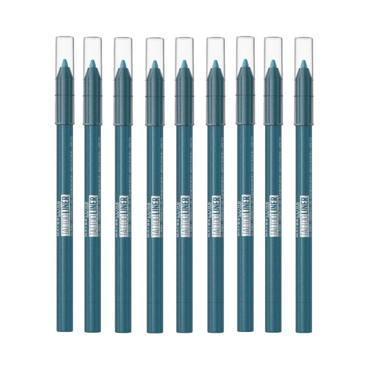 9x Maybelline Tattoo Gel Pencil Eyeliner 1.3g 814 Blue Disco