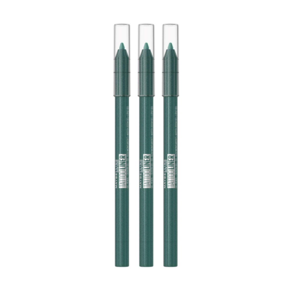 3pk Maybelline Tattoo Gel Pencil Eyeliner 815 Tealtini Green - Makeup Australia Shop Now