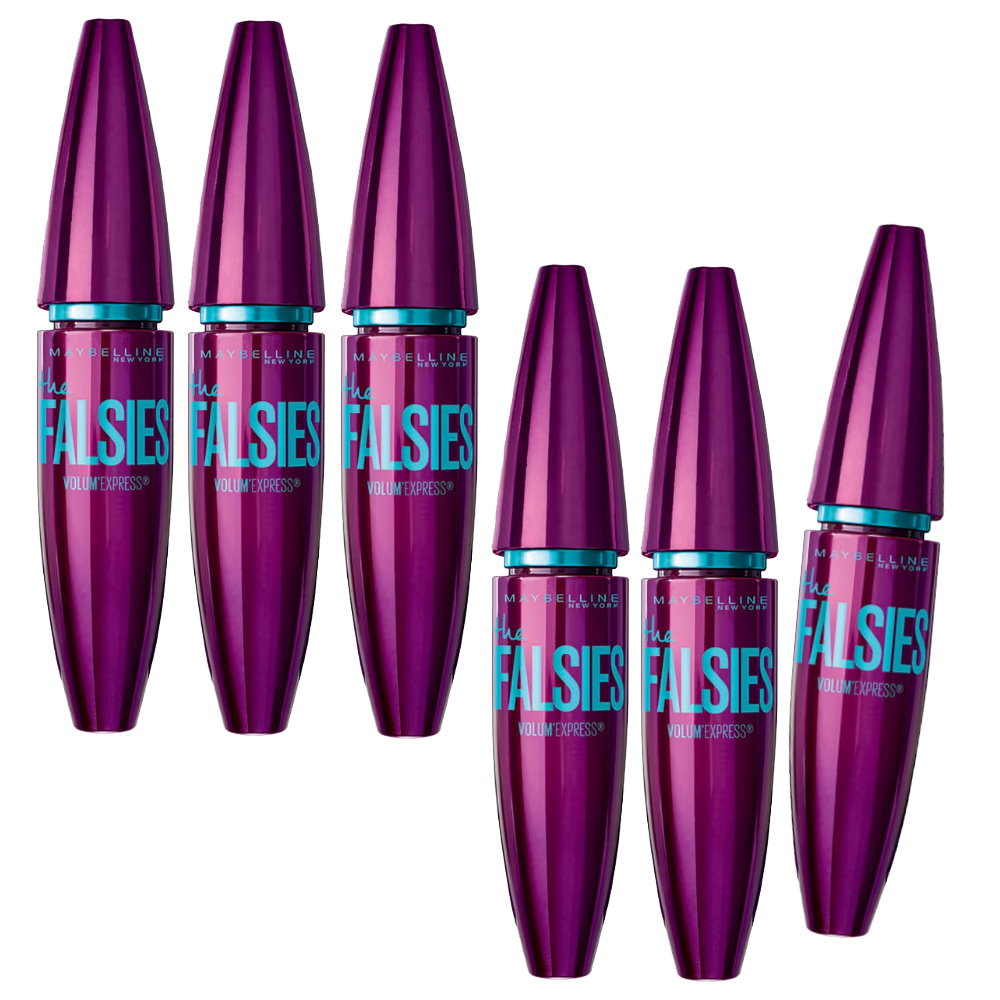 6x Maybelline the Falsies Volum Express Mascara 285 Black Drama