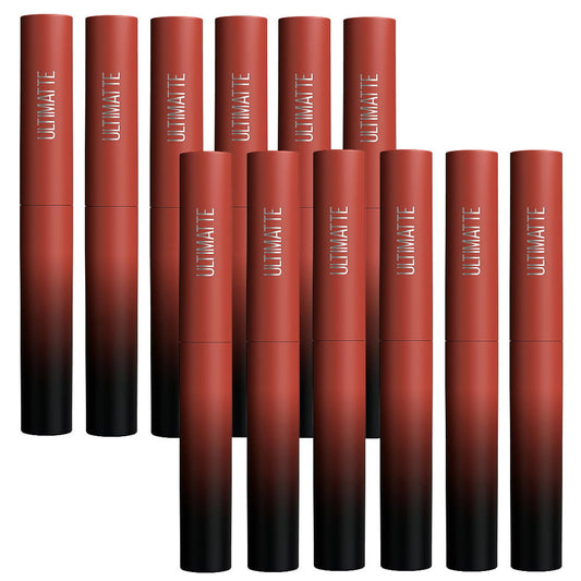 12x Maybelline Color Sensational Ultimatte Matte Slim Lipstick 899 More Rust