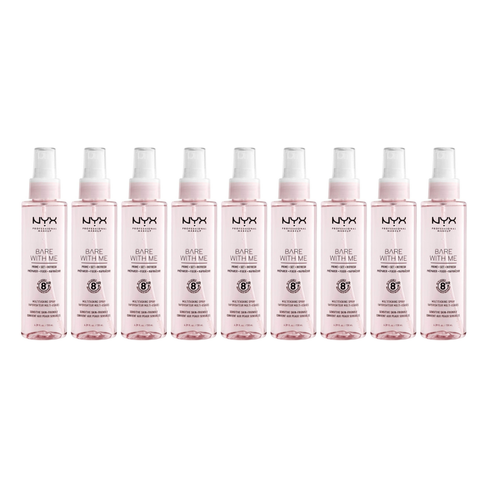 9x NYX Bare With Me Prime Set Refresh Multitasking Spray 130ml