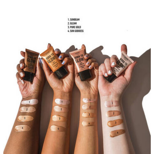 3x NYX Born To Glow Liquid Illuminator 18ml Pure Gold