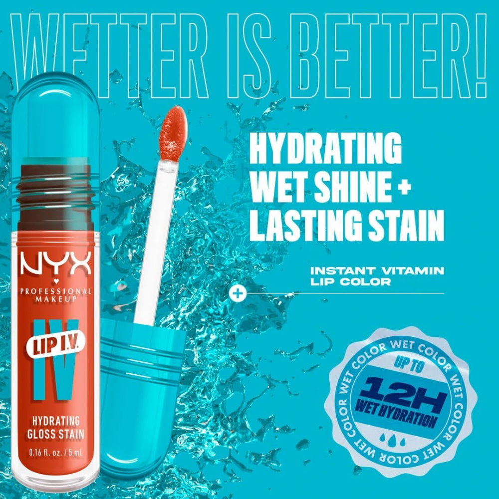 NYX Lip IV Hydrating Lip Gloss Serum 5ml 01 Caramel Drip