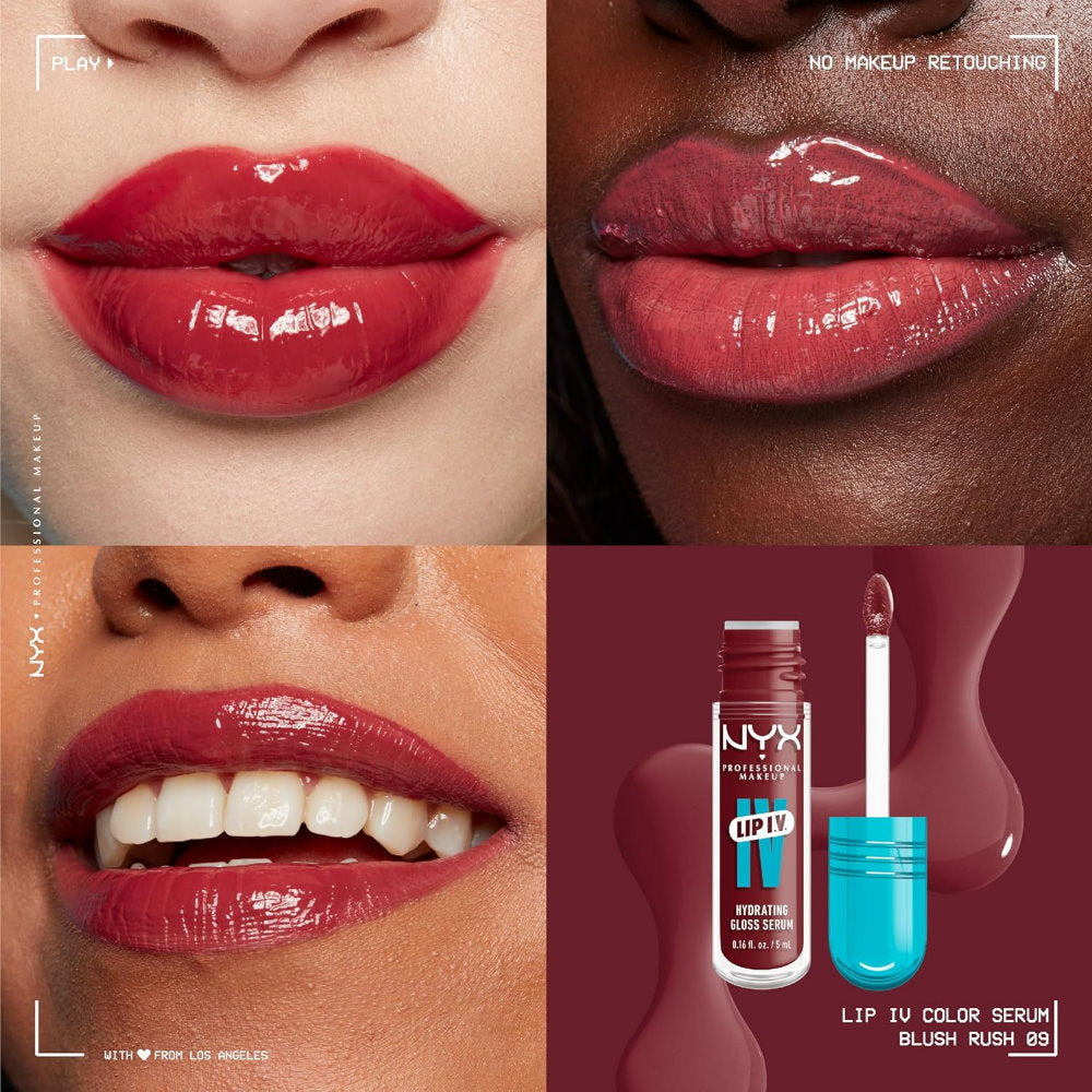 NYX Lip IV Hydrating Lip Gloss Serum 5ml 06 Blush Rush