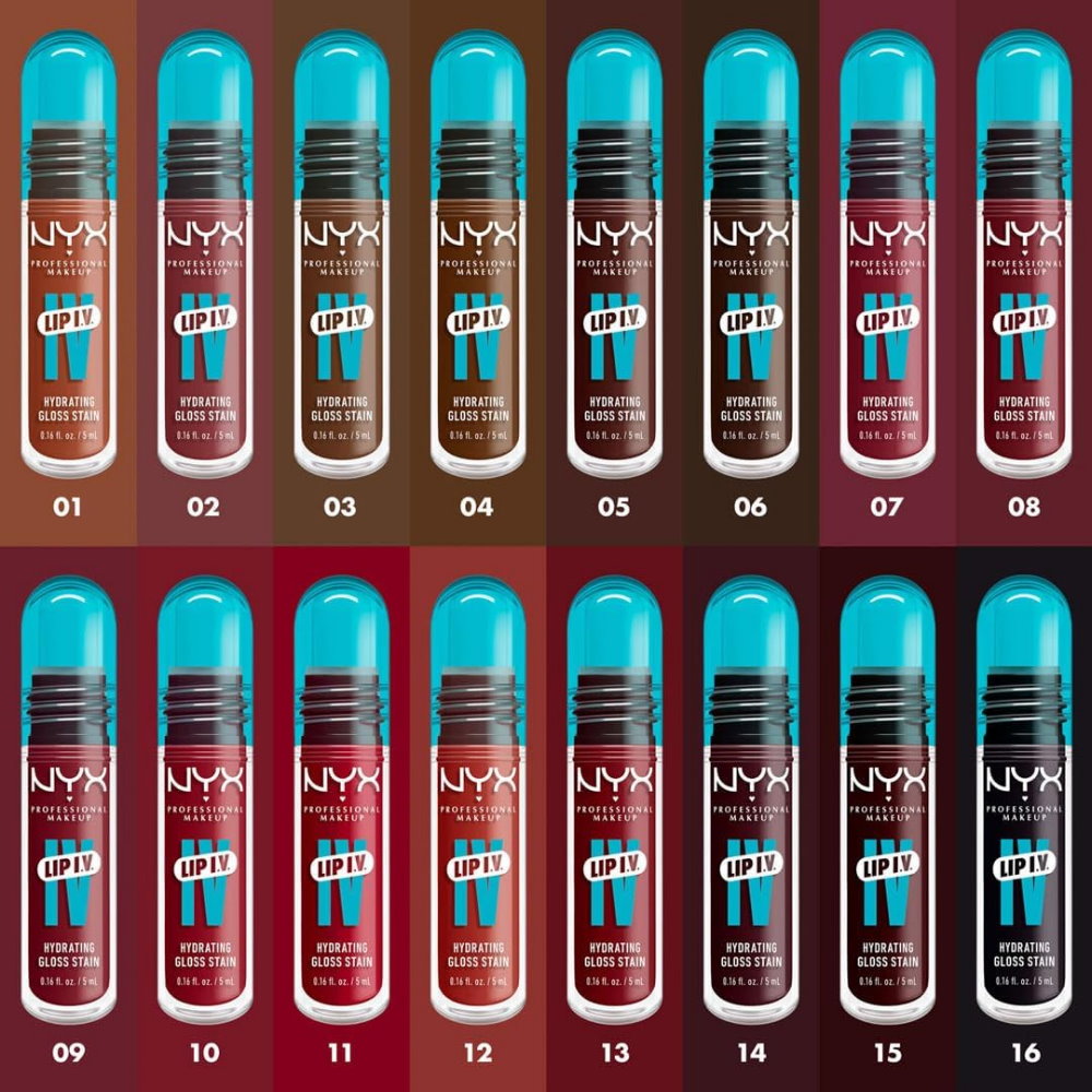 3x NYX Lip IV Hydrating Lip Gloss Serum 5ml 16 Grape Gushin